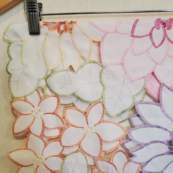 Floral table runner. Measures 72 inches. - Picture 2 of 16